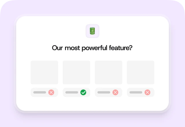 Quizell features card image